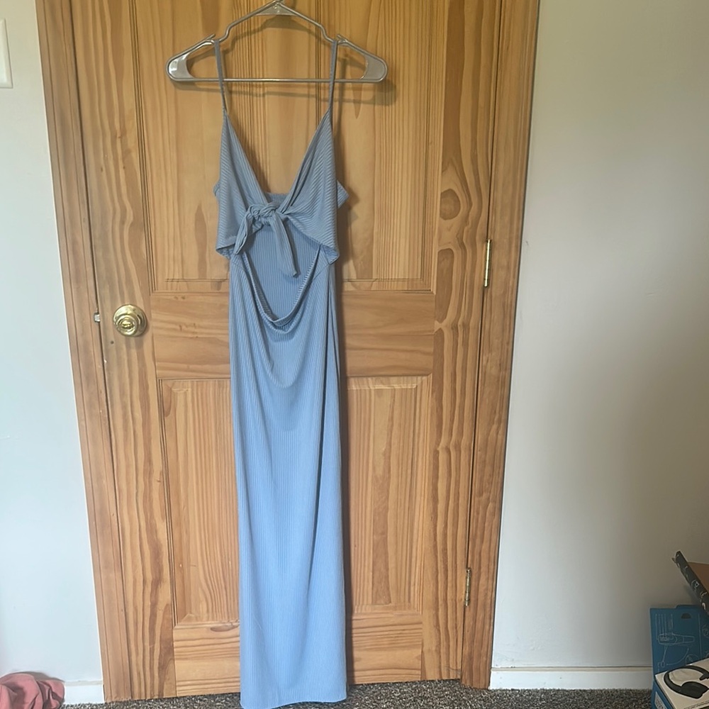 Elegant Blue Maxi Dress